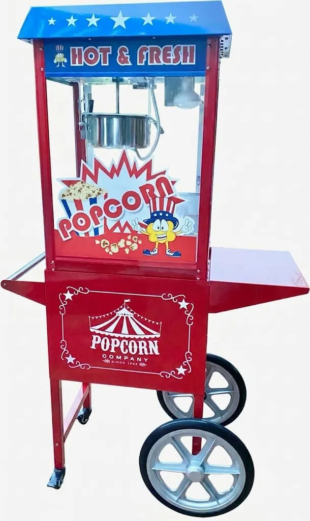 Popcornmaschine mit Personal